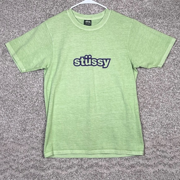 Stussy Other - Stussy Graphic T-Shirt Size Small Green Sleeve Crew Neck Casual Top Vintage